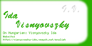 ida visnyovszky business card